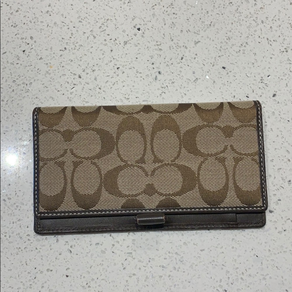 Coach checkbook holder